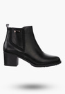 Botki Damskie Buty ze Skóry Ekologicznej Ocieplane Czarne Eleganckie Na Zimę ASA128-2
