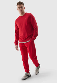 Spodnie Męskie 4F Joggery Sportowe Dresy Casual Czerwone 4FWSS24TTROM603
