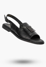 Sandały Damskie Skórzane Buty Eleganckie Letnie Casual Czarne