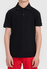 Koszulka Chłopięca 4F T-shirt Polo Z Kołnierzem Czarny 4FJWSS26TPTSM662