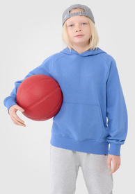 Bluza Chłopięca 4F Niebieska z Kapturem Oversize 4FJWSS25TSWSM1712