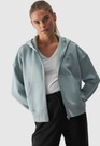 Bluza Damska 4F Sportowa Dresowa Rozpinana Ocieplana Z Kapturem Miętowa 4FWAW24TSWSF1306