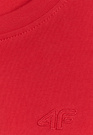 Koszulka Chłopięca 4F T-shirt Z Logo Sportowy Casual Czerwony 4FJWSS26TTSHM3006