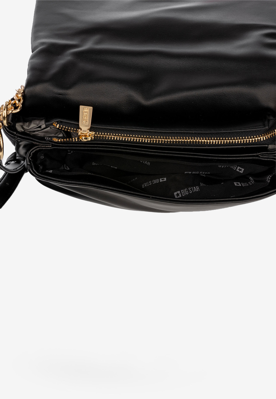 Torebka Damska Elegancka Z Ozdobnym Paskiem Czarna Big Star OO574048