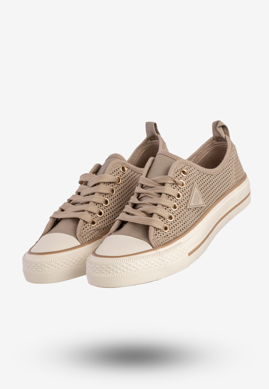 Trampki Damskie Ażurowe Buty Sportowe Khaki MSMG QY838-63