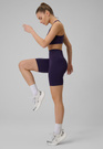 Kolarki Damskie 4F Sportowe Legginsy Szybkoschnące Bezszwowe Treningowe Fioletowe 4FWSS26TFSTF109