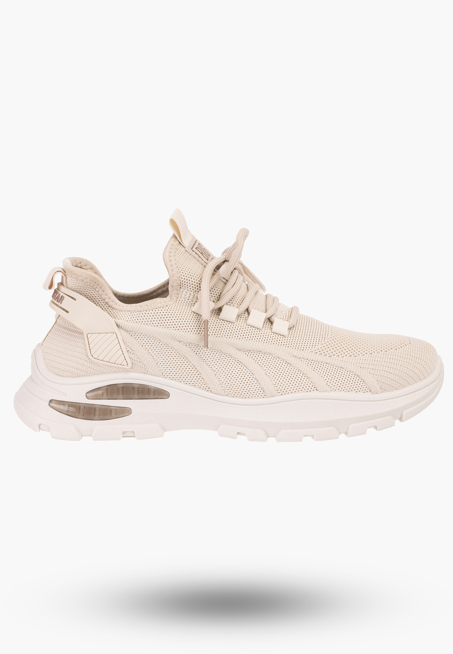 Buty Męskie BIG STAR Beżowe Sneakersy Siatka NN174469