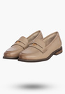 Mokasyny Damskie Skórzane Półbuty Eleganckie Buty Casual Beżowe Cambell 26-19301