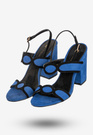 Sandały Damskie Buty Na Słupku Modne Niebieskie Goodin GD-5507