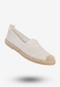 Espadryle Damskie Ażurowe Buty Casual Półbuty Letnie Białe DD3012-2A