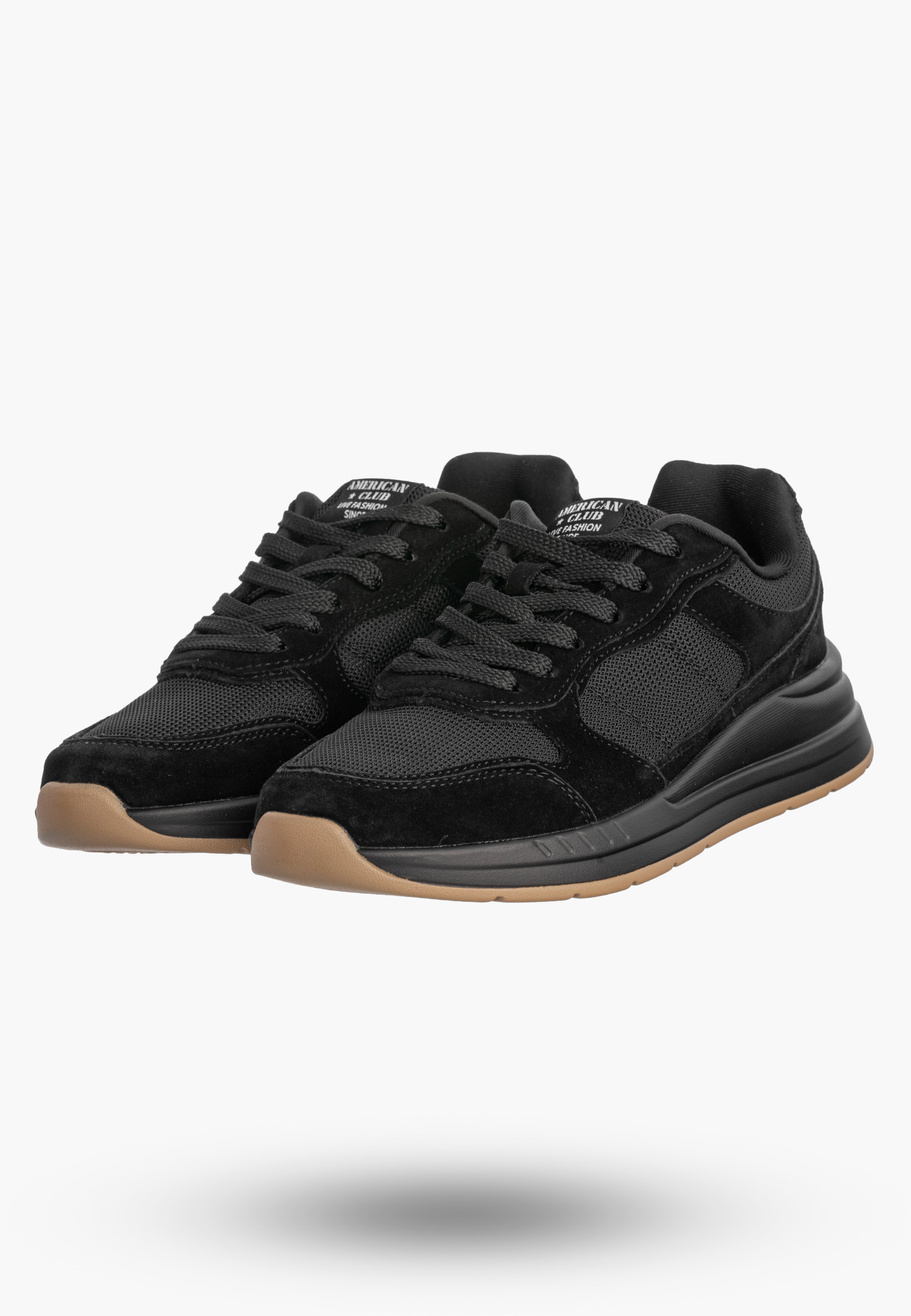 Sneakersy Damskie Buty Sportowe Casual Lekkie Czarne American Club LE08