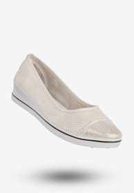 Baleriny Damskie Buty Wsuwane Półbuty Casual Białe News 8TX02-0266