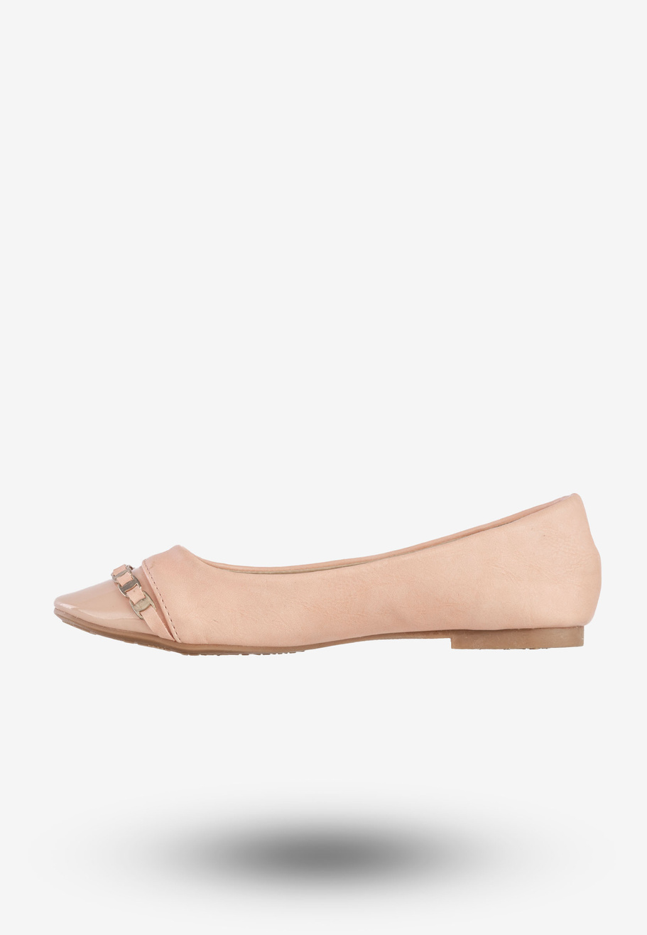 Baleriny Dziecięce Ekoskóra Buty Eleganckie Półbuty Różowe Qinba BL-10A