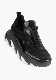 Sneakersy Damskie Simen Czarne Skóra