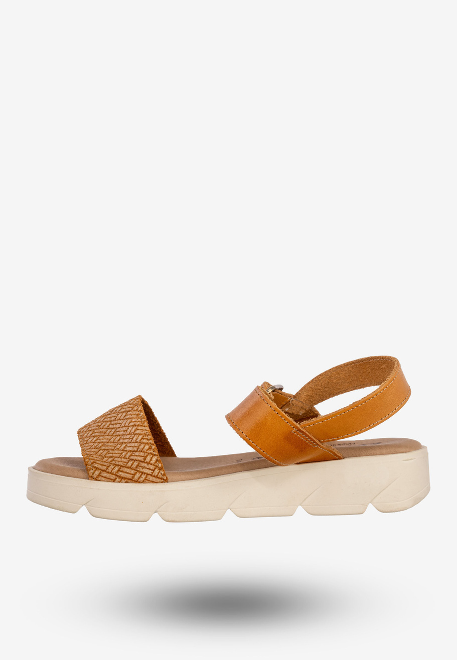 Sandały Damskie Skórzane Buty Letnie Casual Brązowe El Pimpi