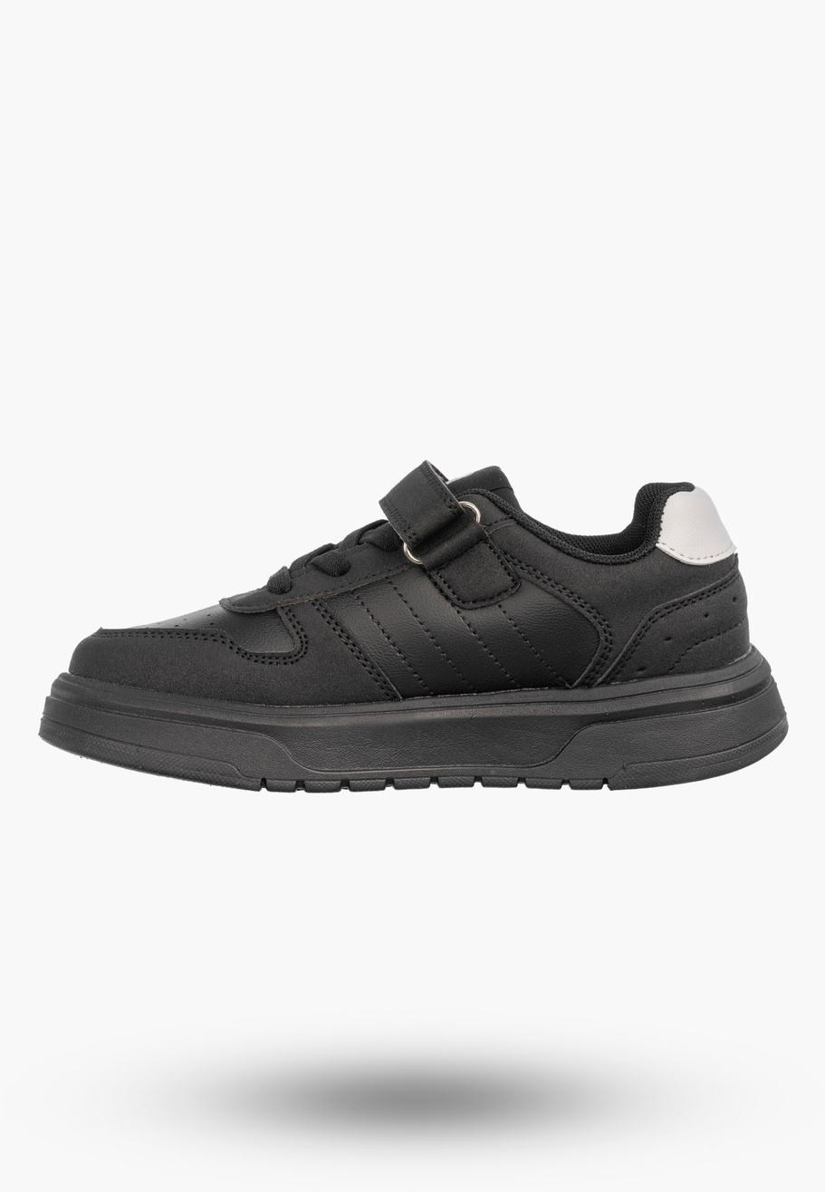 Sneakersy Dziecięce Ekoskóra APAWWA Buty Sportowe Na Rzep Czarne