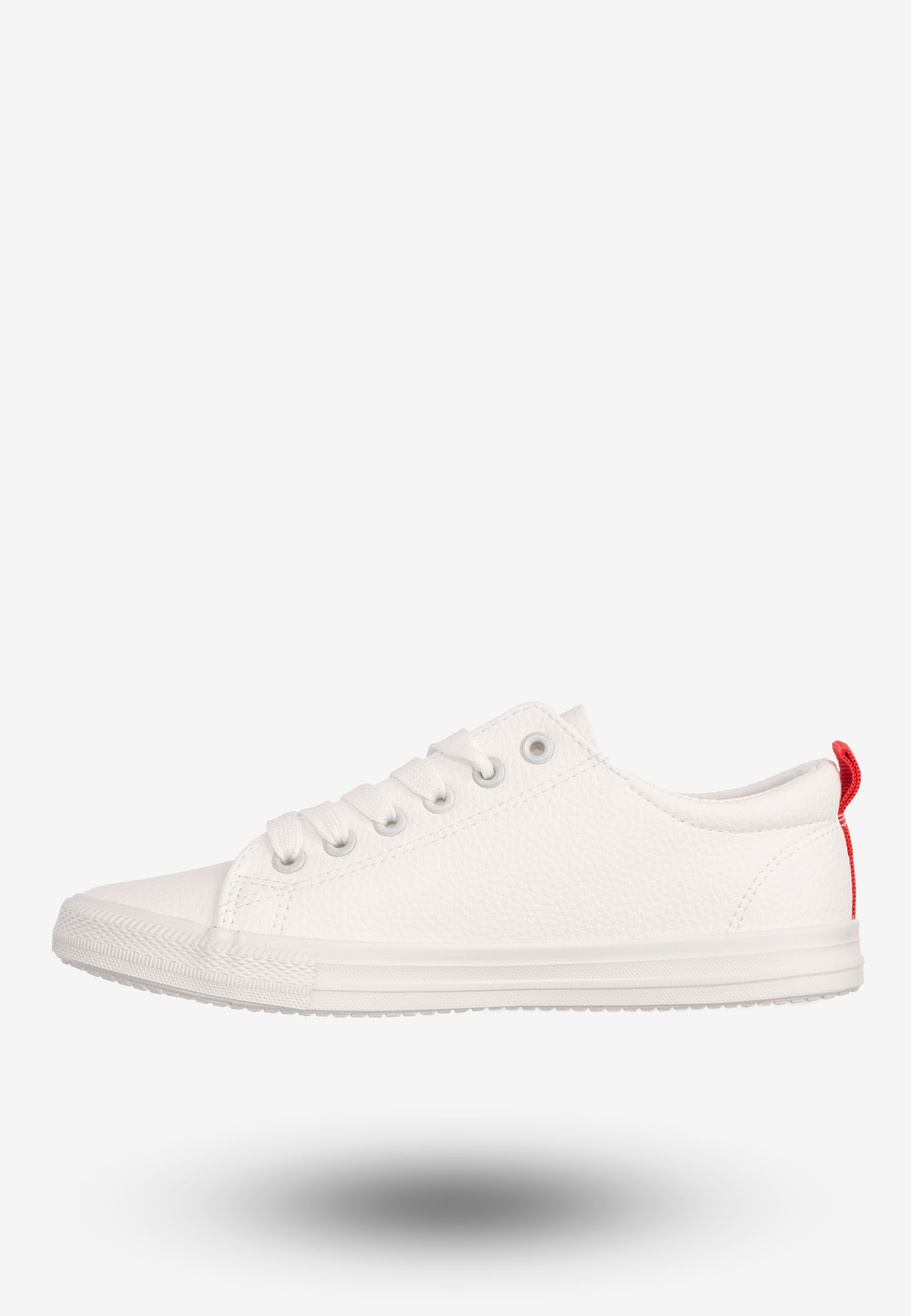 Sneakersy Damskie Tenisówki Ekoskóra Buty Półbuty Białe ShoSho