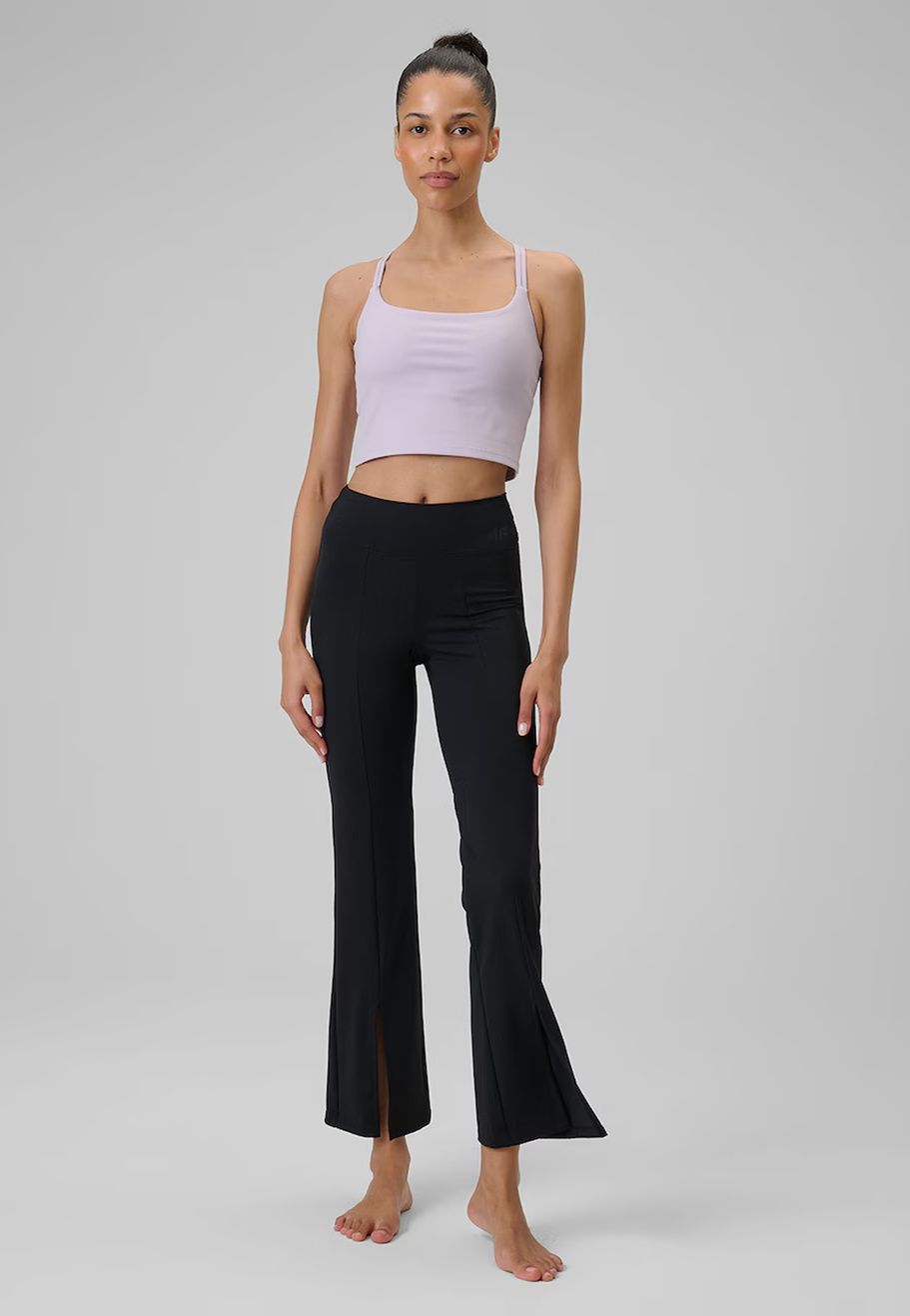 Spodnie Damskie 4F Sportowe Szybkoschnące Treningowe Yoga Czarne 4FWSS26TFTIF444