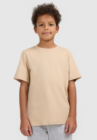 Koszulka Chłopięca 4F T-shirt Z Logo Sportowy Casual Beżowy 4FJWSS26TTSHM3006