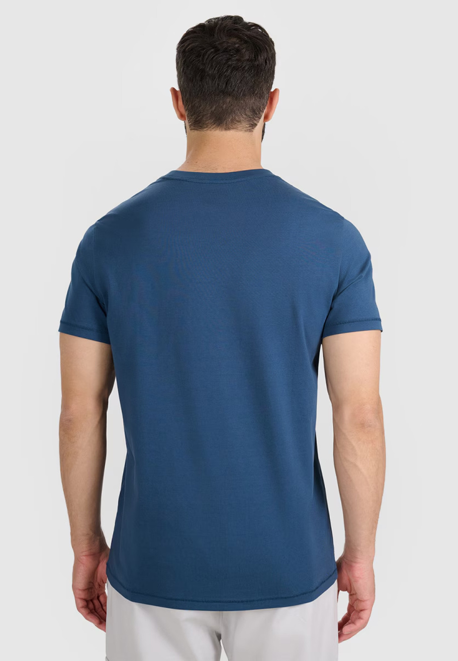 Koszulka Męska 4F T-shirt Z Nadrukiem Regular Turkusowa 4FWAW25TTSHM2359
