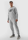 Bluza Męska 4F Z Kapturem Ocieplana Nierozpinana Sportowa Szara 4FWSS24TSWSM0950