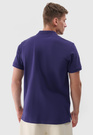 Koszulka Polo Męska 4F Granatowy Sportowy T-shirt z kołnierzykiem Regular TPTSM130