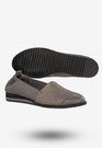Baleriny Damskie Buty Ze Skóry Naturalnej Szare Korda 1539