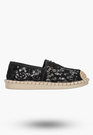 Espadryle Damskie Koronkowe Buty Casual Półbuty Letnie Czarne Potocki
