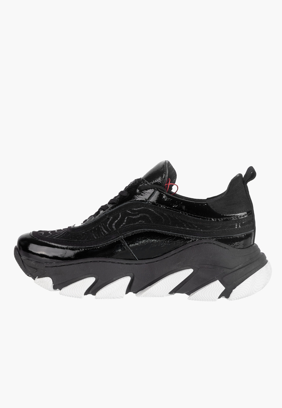 Sneakersy Damskie Simen Czarne Skóra