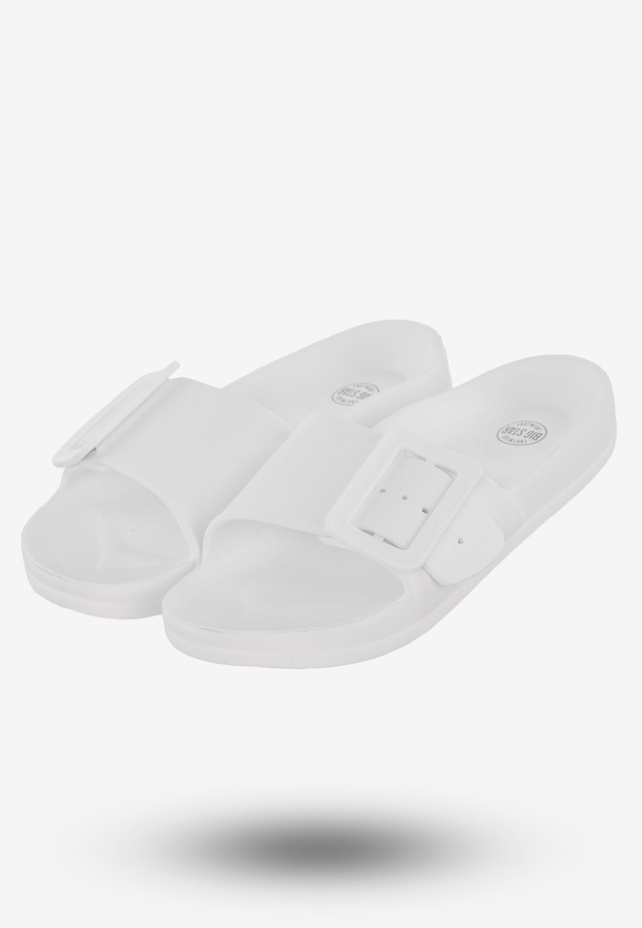 Klapki Damskie Buty BIG STAR Białe FF274A391