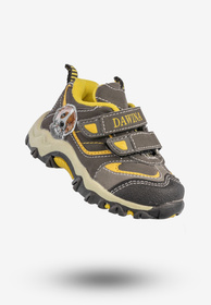 Sneakersy Dziecięce Półbuty Na Rzepy Buty Szare Dawina 0025