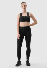 Legginsy Damskie 4F Sportowe Spodnie Treningowe Czarne 4FWSS24TFTIF186