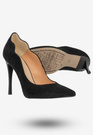 Szpilki Damskie Zamszowe Buty Na Obcasie Eleganckie Darex Czarne C780/1