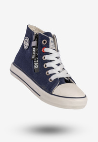 Trampki Dziecięce BIG STAR Buty Na Zamek Wysokie Granatowe AA374077