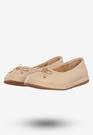 Baleriny Damskie Skórzane Buty Eleganckie Filippo Beżowe DP6856/25BE