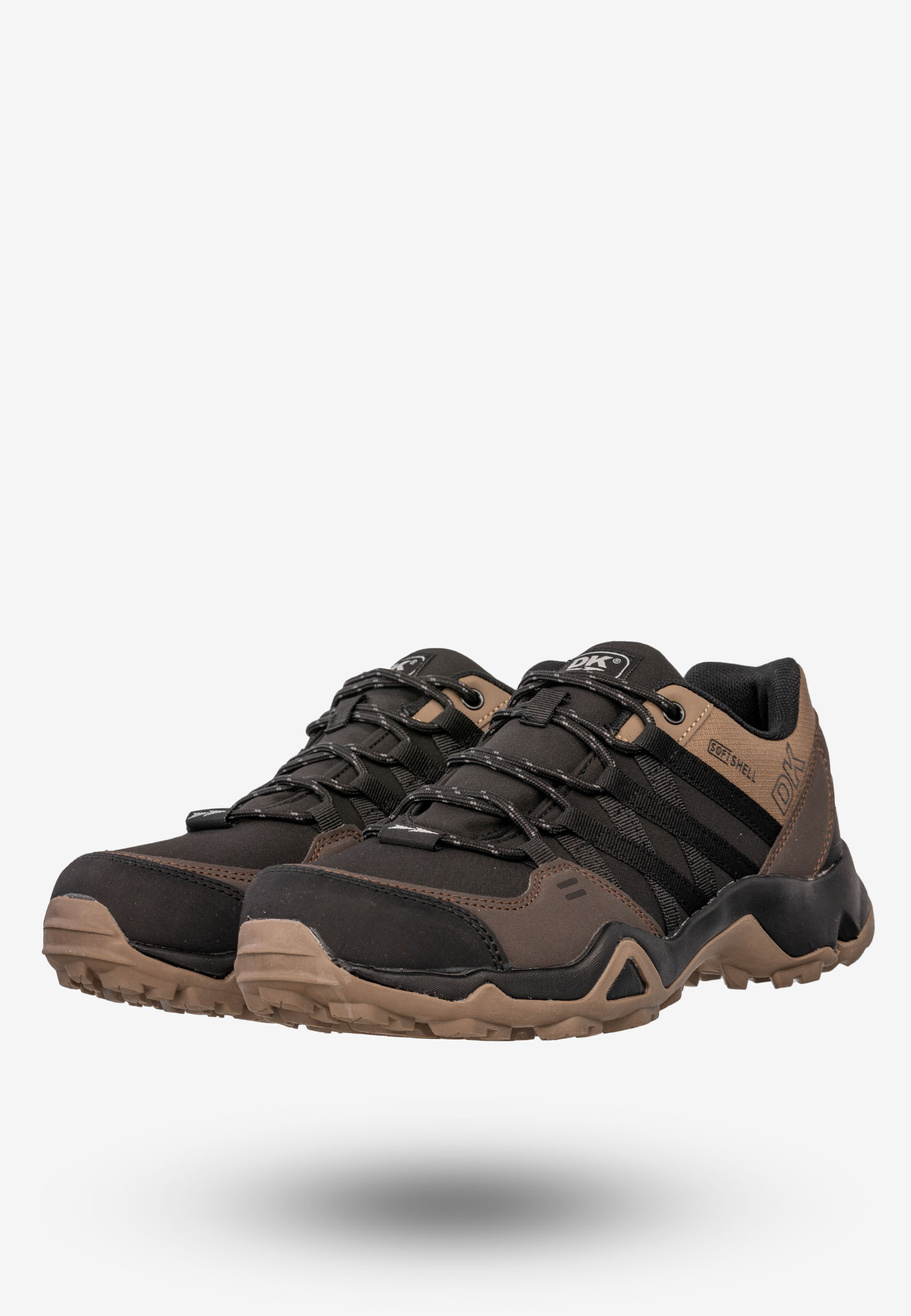 Sneakersy Męskie Buty Sportowe Trekkingowe Softshell Brązowe DK Swat