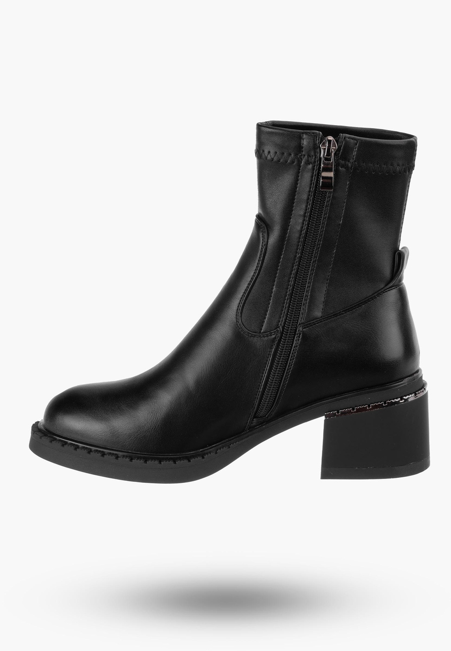 Botki Damskie Czarne Trapery Filippo DBT4902/23 BK