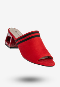 Klapki Damskie Goodin Buty Na Klocku Modne Czerwone GD-FL1020