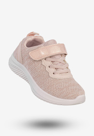 Sneakersy Dziecięce Na Rzepy Buty Sportowe Półbuty Pudrowy Róż Apawwa Z2405P