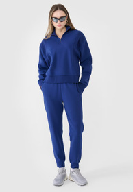 Spodnie Damskie 4F Joggery Dresowe Dresy Granatowe 4FWSS25TTROF0996