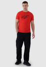 Koszulka Męska 4F T-shirt Z Nadrukiem Regular Czerwony 4FWMM00TTSHM2257