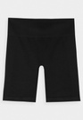 Kolarki Damskie 4F Sportowe Legginsy Spodenki Bezszwowe Treningowe Czarne 4FRSS24TFSHF694