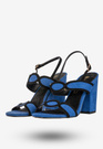 Sandały Damskie Buty Na Słupku Modne Niebieskie Goodin GD-5507