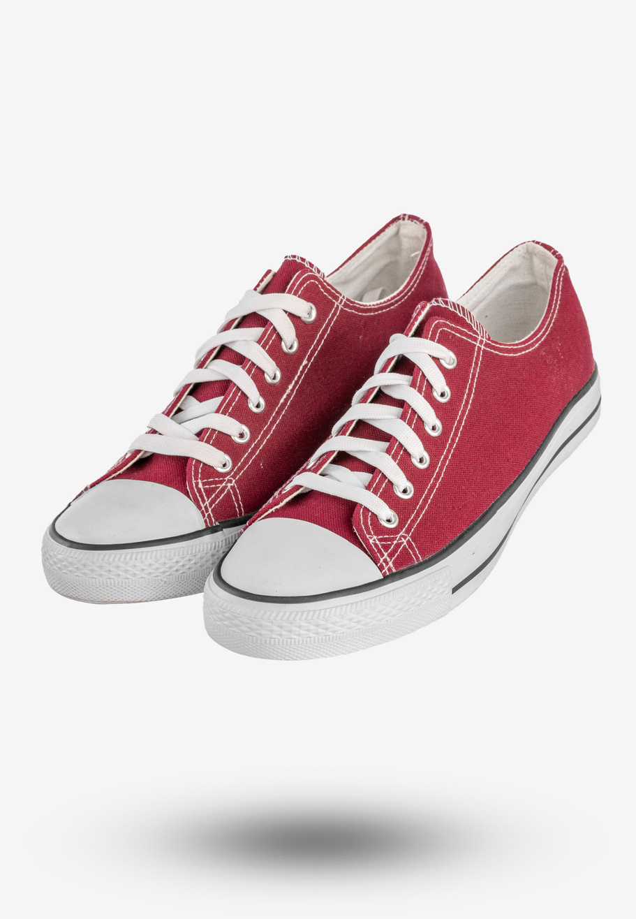 Trampki Męskie Klasyczne Buty Sportowe Tenisówki Burgundowe Sport Star DD46-18