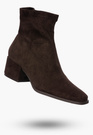 Botki Damskie Buty Wsuwane Eleganckie Stylowe Na Zimę Brązowe