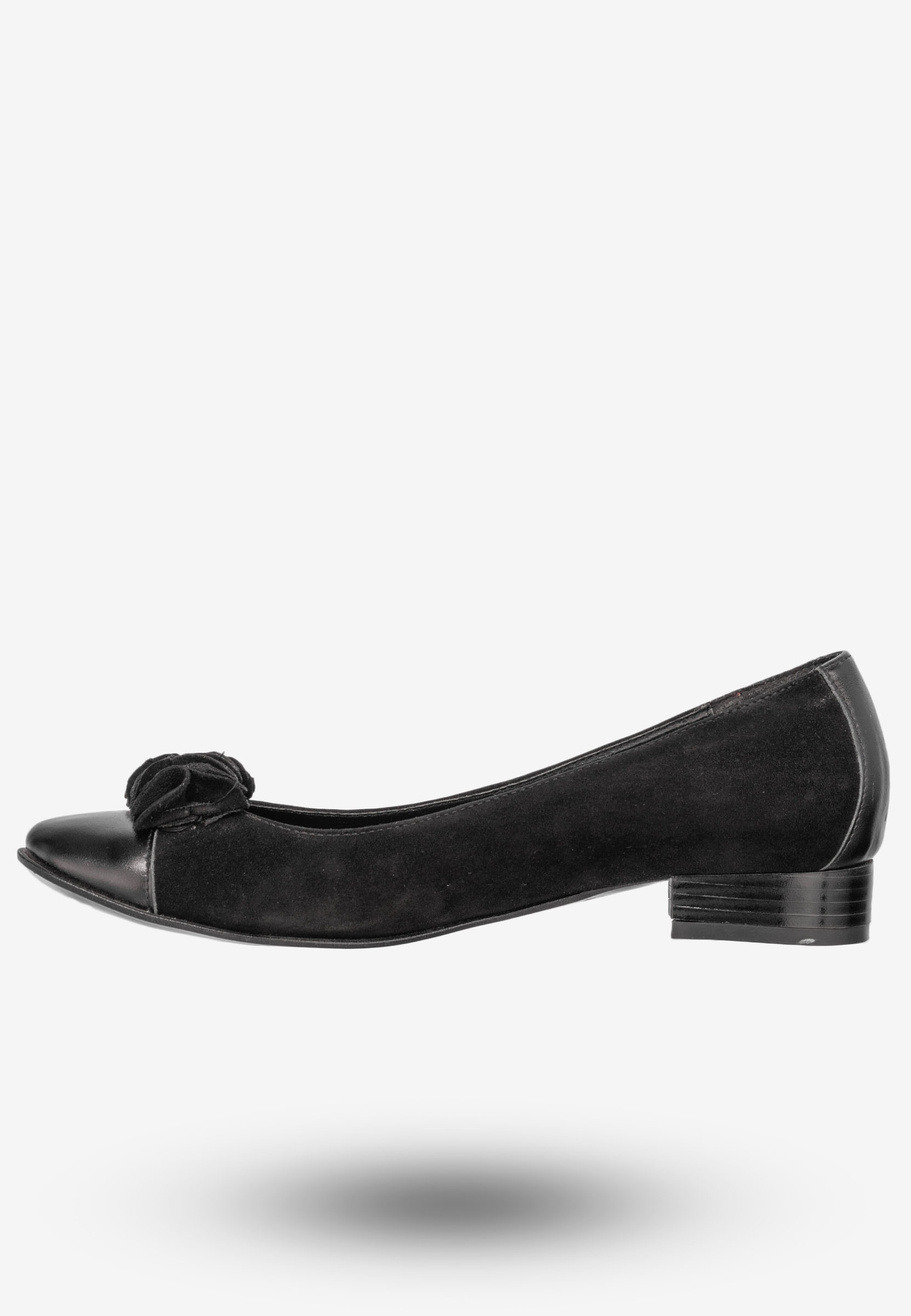 Półbuty Damskie Skórzane Buty Na Płaskim Obcasie Eleganckie Szewczyk Czarne 1422