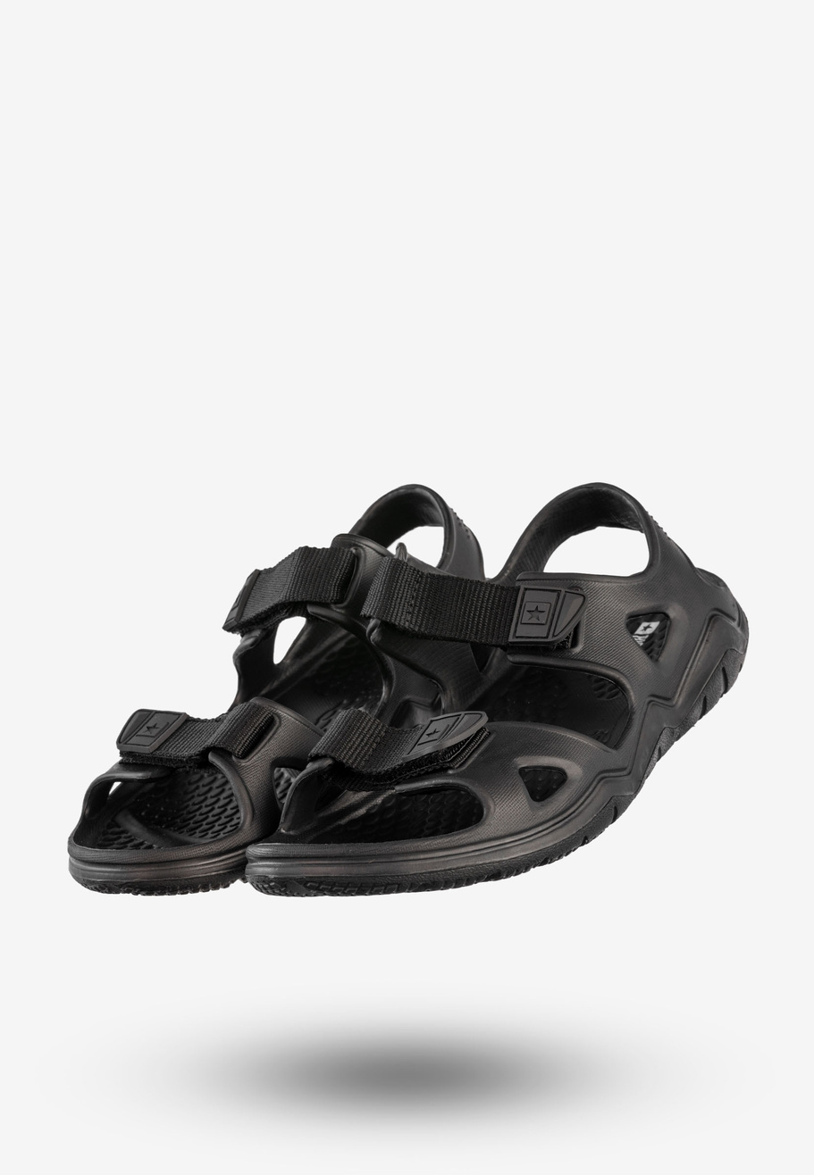 Sandały Damskie BIG STAR Klasyczne Buty Na Rzepy Czarne RR274A512