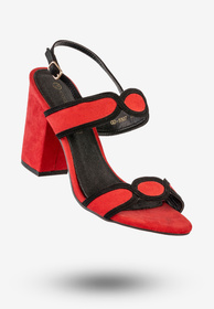 Sandały Damskie Buty Na Słupku Na Wiosnę Lato Goodin Czerwone GD-5507
