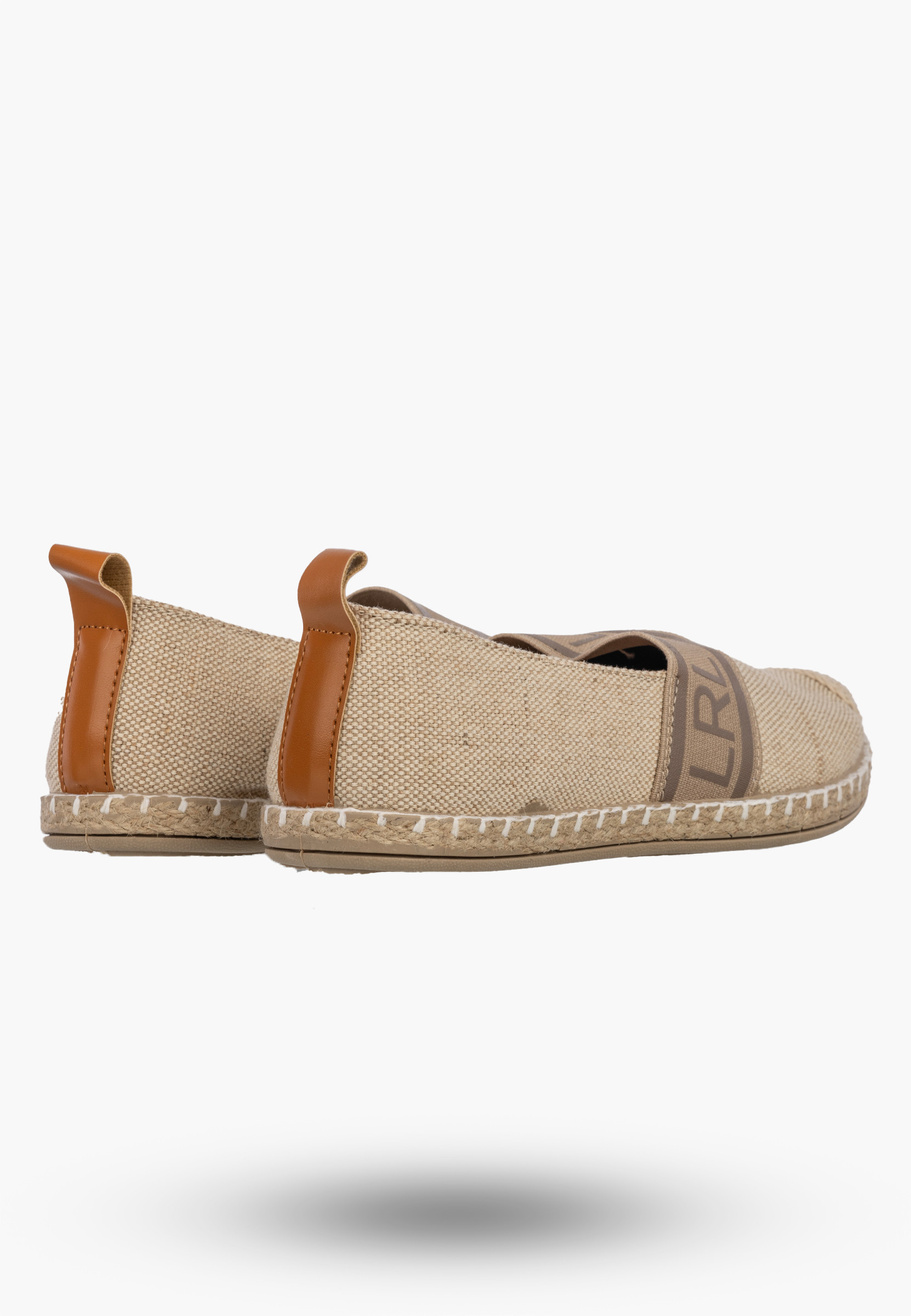 Espadryle Damskie Materiałowe Buty Wsuwane Lekkie Casual Beżowe