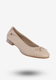 Baleriny Damskie Skórzane Buty Klasyczne Półbuty Beżowe Maciejka P6800-04/00-0